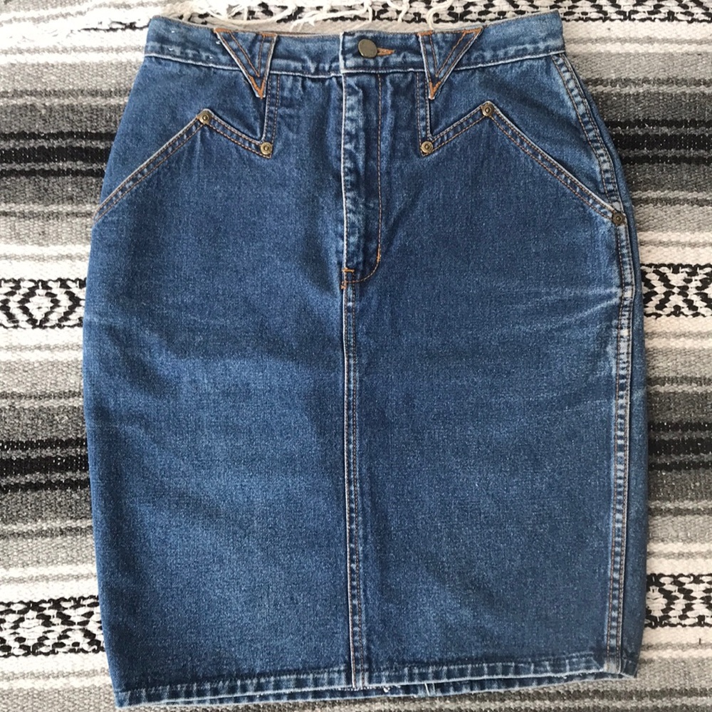 pencil jean skirt